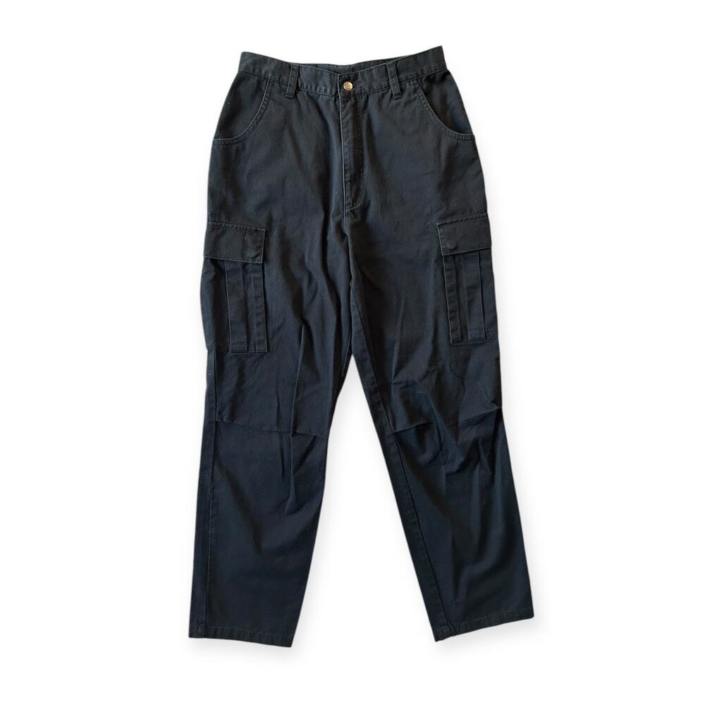 Harley Davidson Women's Vintage 100% Cotton Cargo Pants Black Size 8 EUC